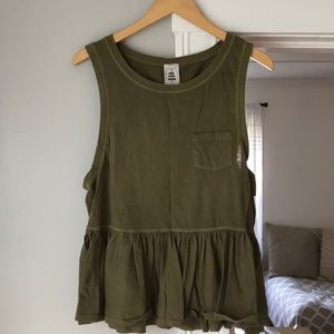 Free People Continental Peplum Tank